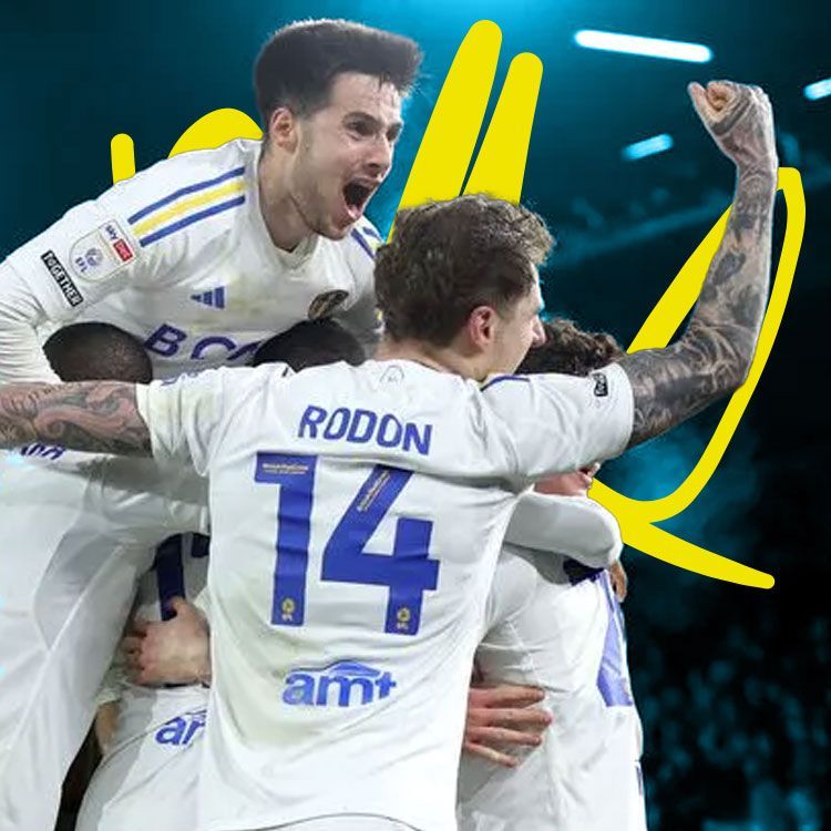 Roden and Gruev lead the celebrations for Leeds United