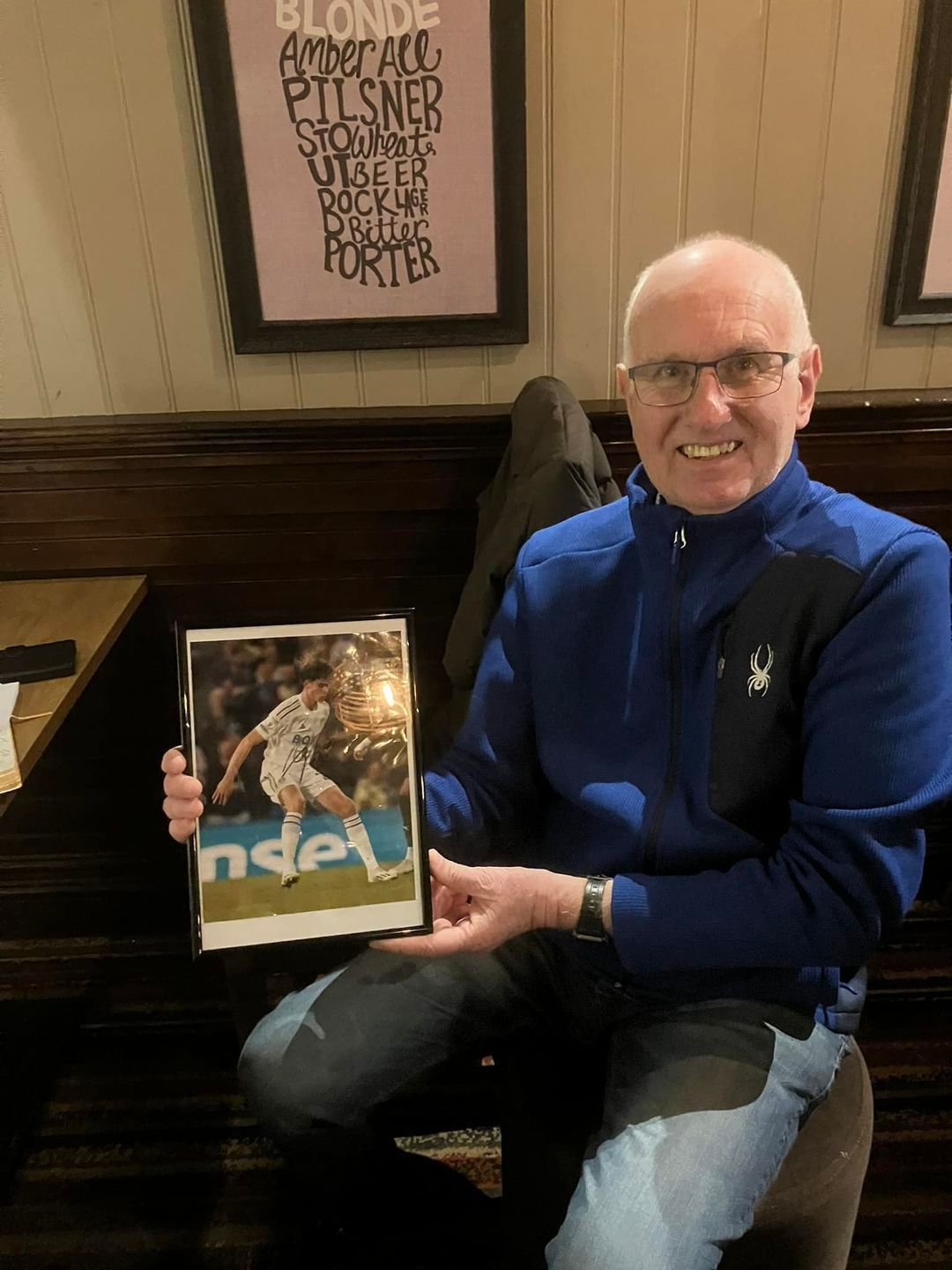 Steve with his raffle prize of a signed picture