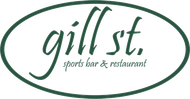 A logo for gill st. sports bar and restaurant