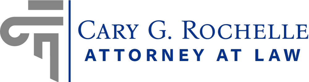 The logo for cary g. rochelle attorney at law