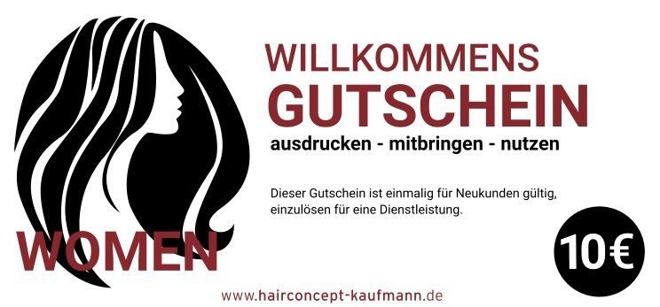 10 Euro Willkommensgutschein für Damen