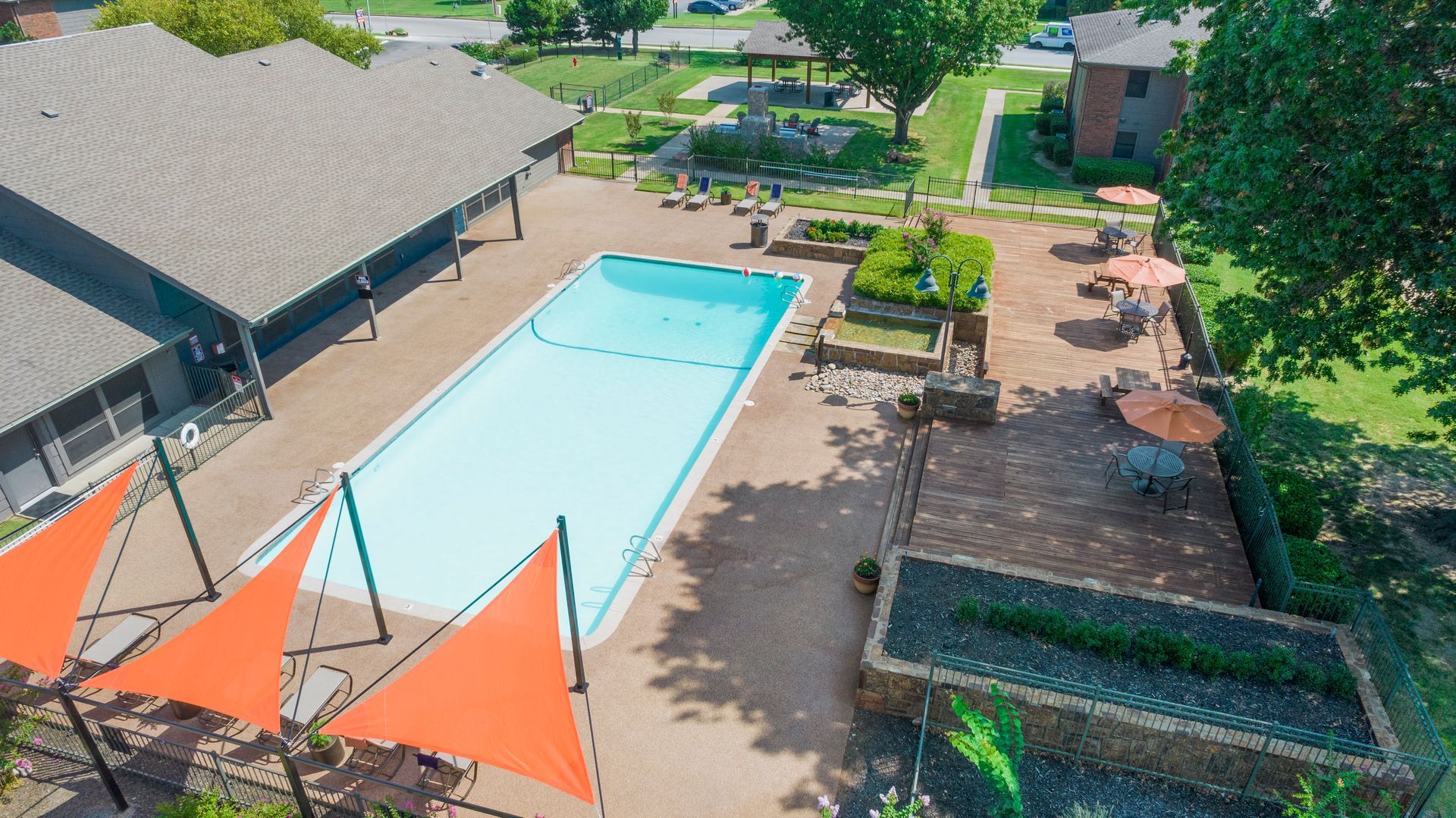 birds eye view of pool 1