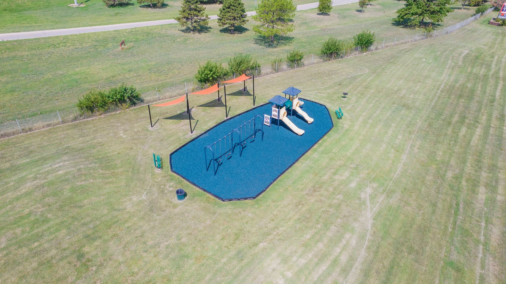 birds eye view of playground