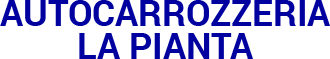 Logo con testo blu