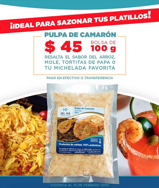 COMERCIALIZADORA XEL-HA - PULPA DE CAMARÓN COMERCIALIZADORA XEL-HA - PULPA DE CAMARÓN