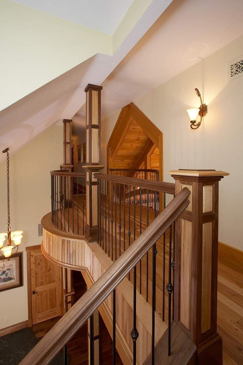 Lake House Stair Casae Interior Design Lisa St. Amand Designs
