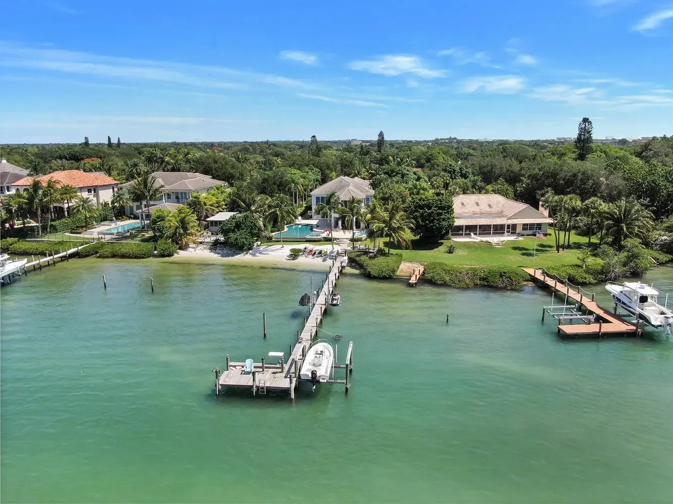Arial view of coastal home Interior Design Lisa St. Amand Designs