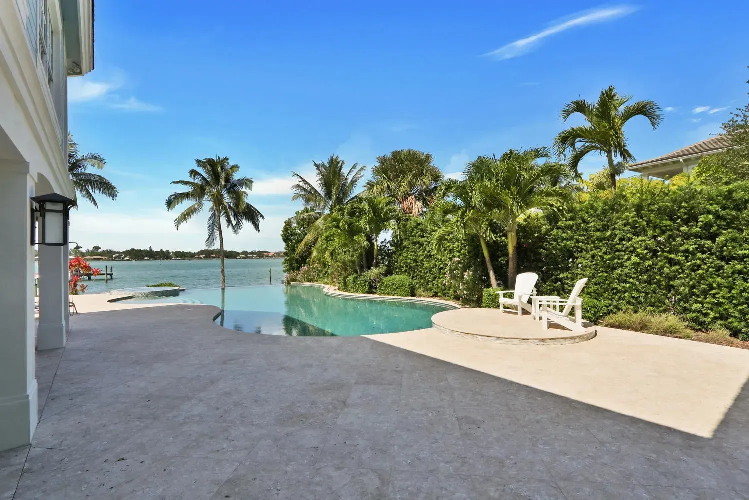 Outdoor pool area Home Design Lisa St. Amand Designs