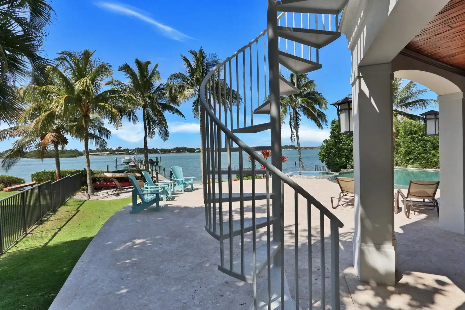 Outdoor Spiral Staircase Home Design Lisa St. Amand Designs