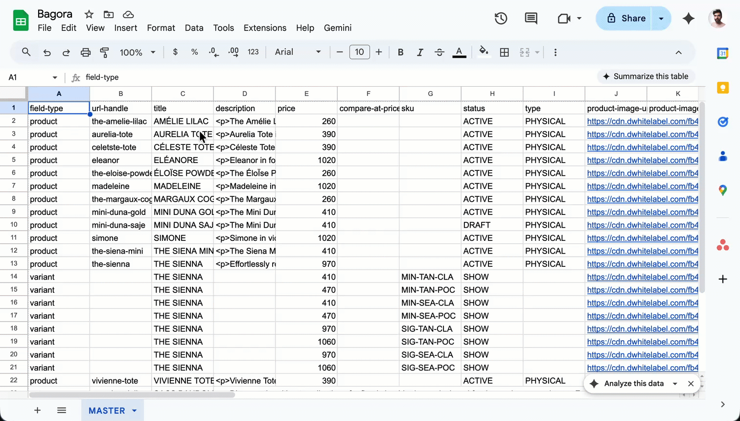 Saving a Google Spreadsheet file as .csv