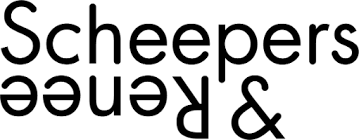 Een zwart-wit logo voor scheepers & renee's