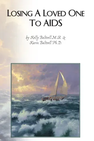 The cover of a book titled losing a loved one to aids