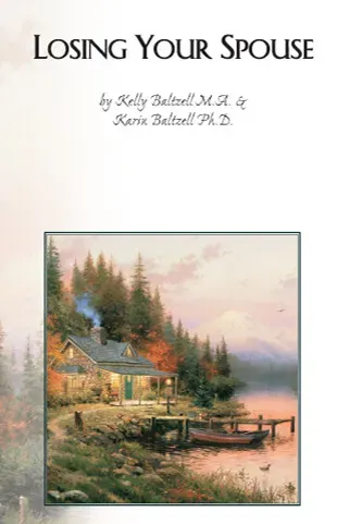 The cover of a book titled losing your spouse