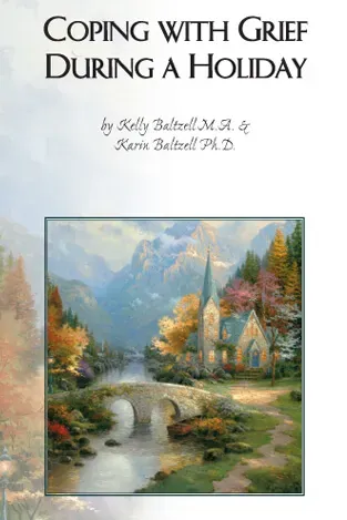 A book titled coping with grief during a holiday