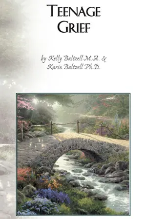 A book cover for teenage grief by kelly baltell m.a. and kevin baltell ph.d.