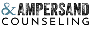 Ampersand Counseling logo with teal ampersand and black text on white background
