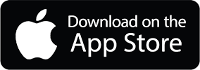 Odznak na stiahnutie z Apple App Store na čiernom pozadí s bielym logom a textom Apple