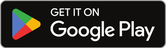 Odznak na stiahnutie z obchodu Google Play na čiernom pozadí s viacfarebnou ikonou Play a bielym textom.
