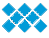 Blue diamond-shaped pattern.
