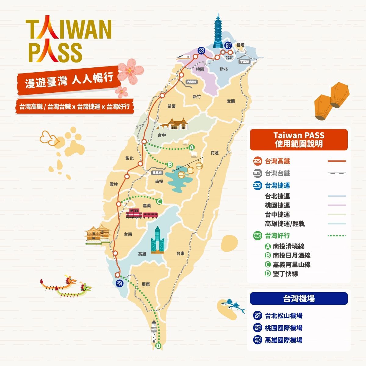 限時限量發售中，遊台灣首推
◆高鐵3日券(NT$2500元)
◆台鐵5日券(NT$3200元)
photo by: Taiwan Pass