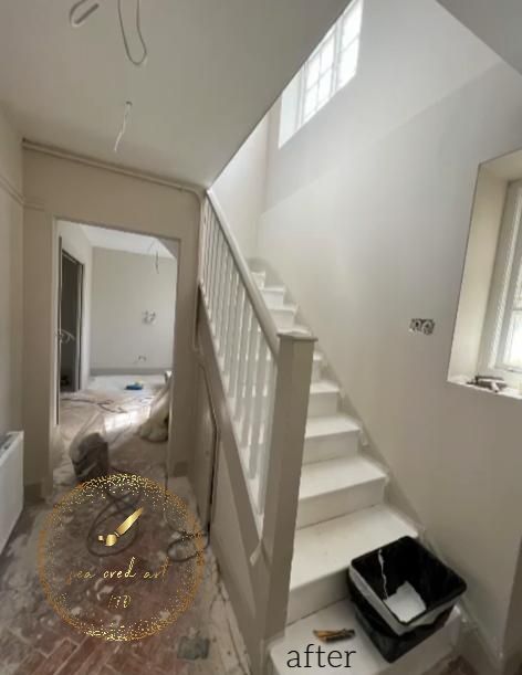 after painting of a staircase in North London
