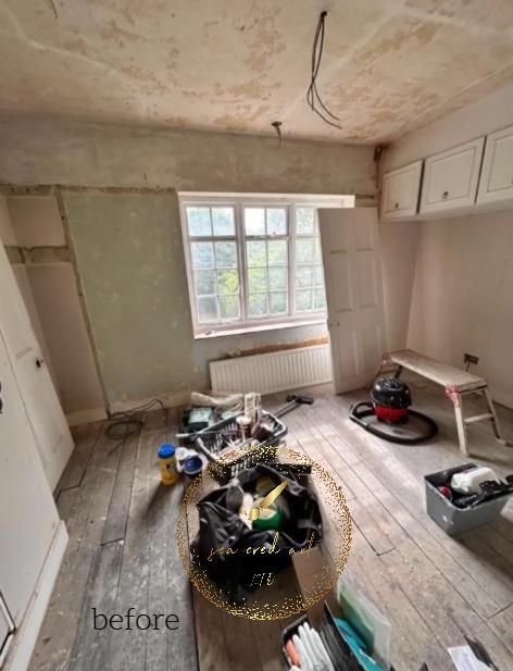 After removing Wallpaper, Before painting north London
