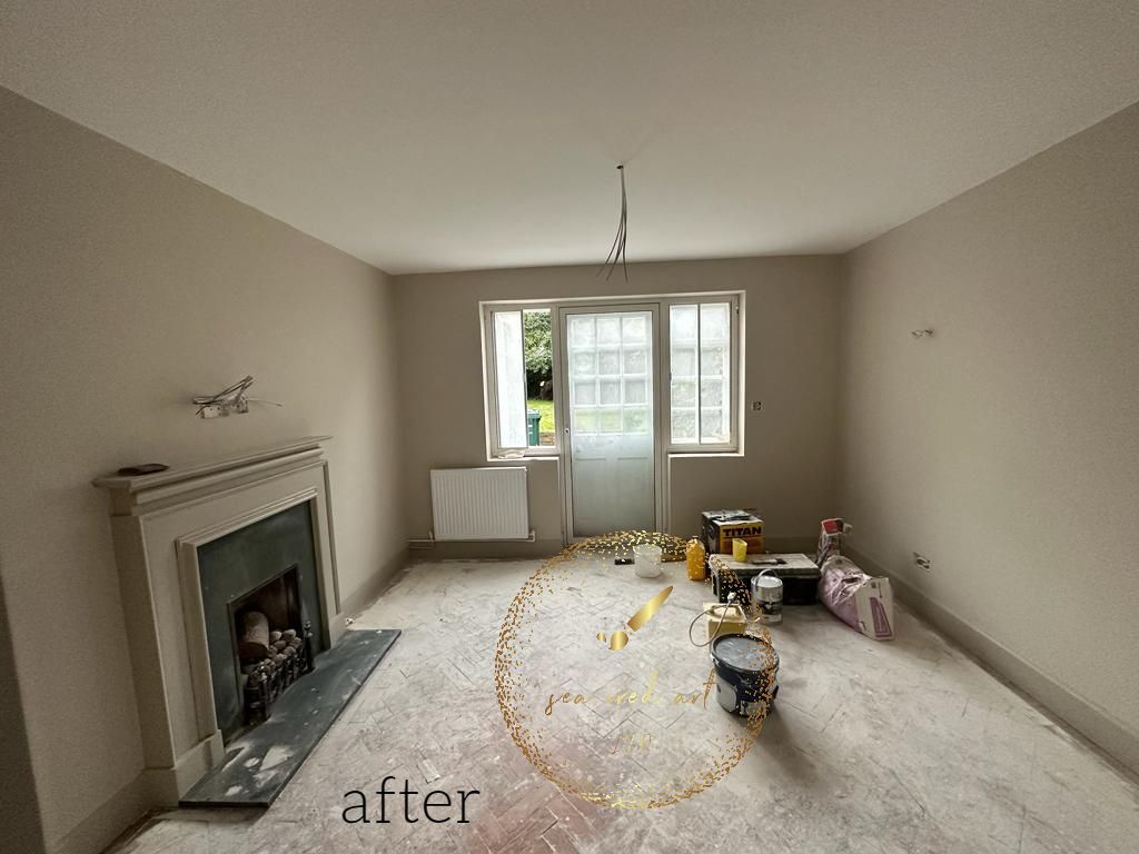 after painting a living room in North London