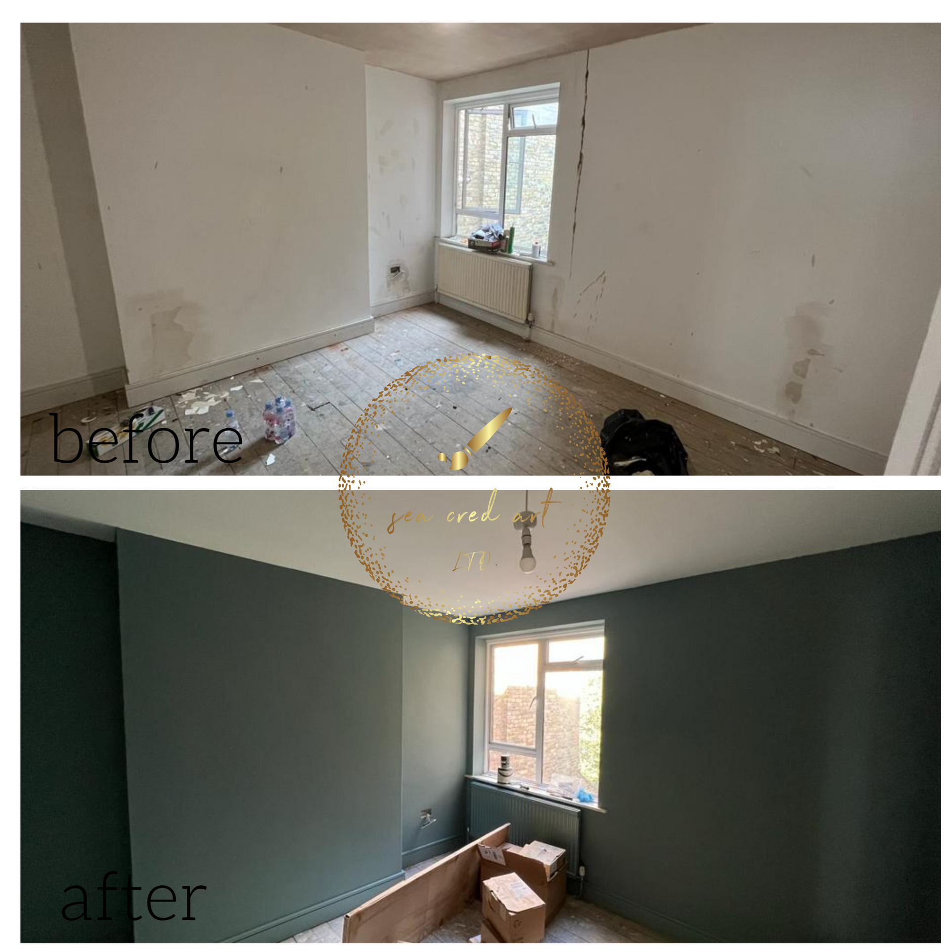 interior painting project completed in Kentish Town