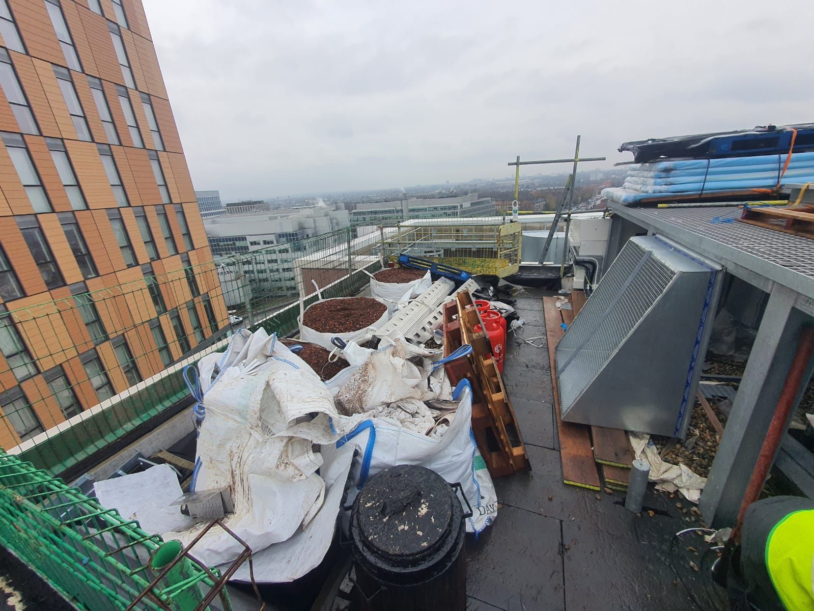 before picture of green roof Green Roof process in North London