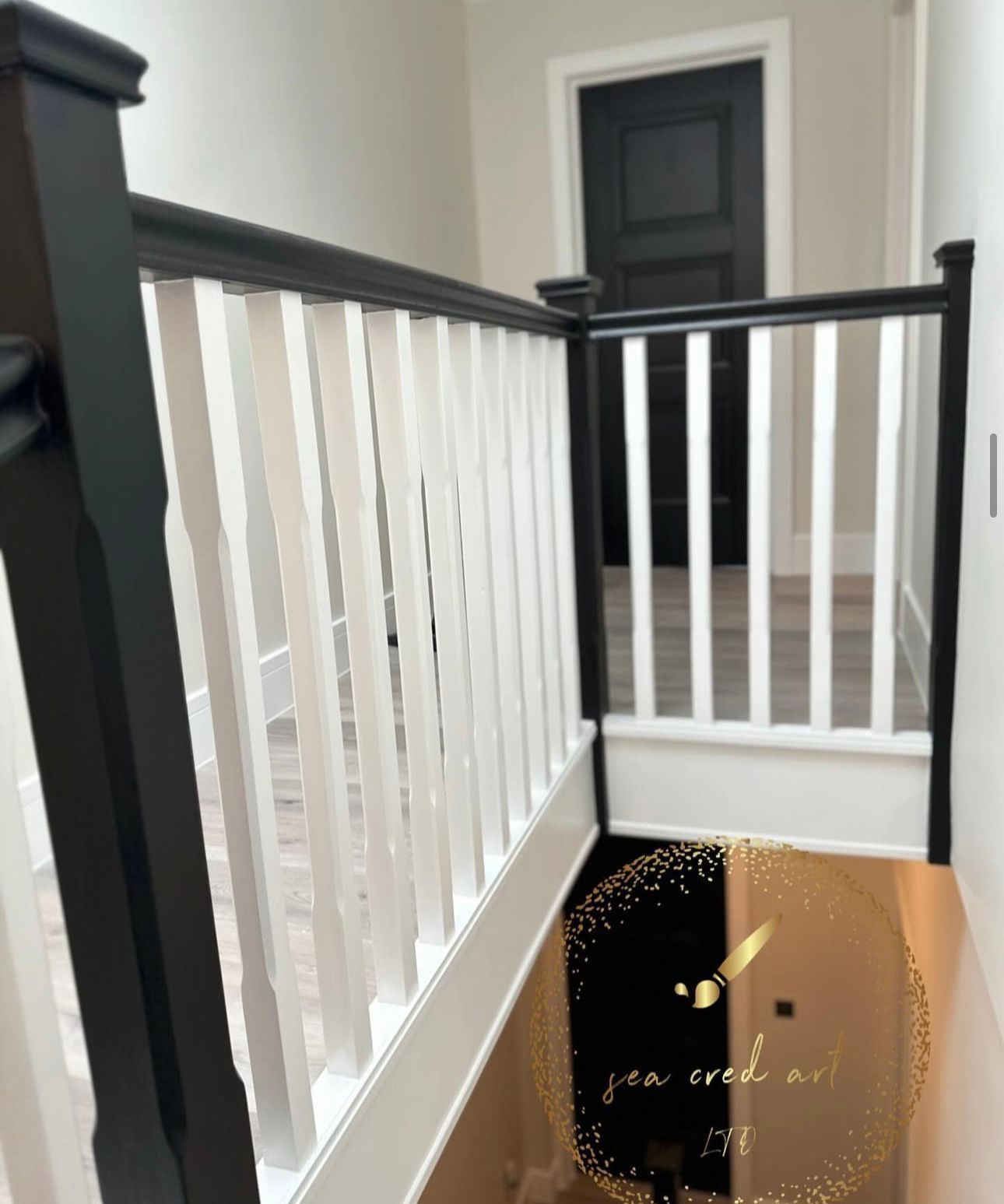 Repair and painting of Handrail and staircase woodwork in East London