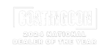 CoatingCon 2024 National Dealer of the Year award text on a white background