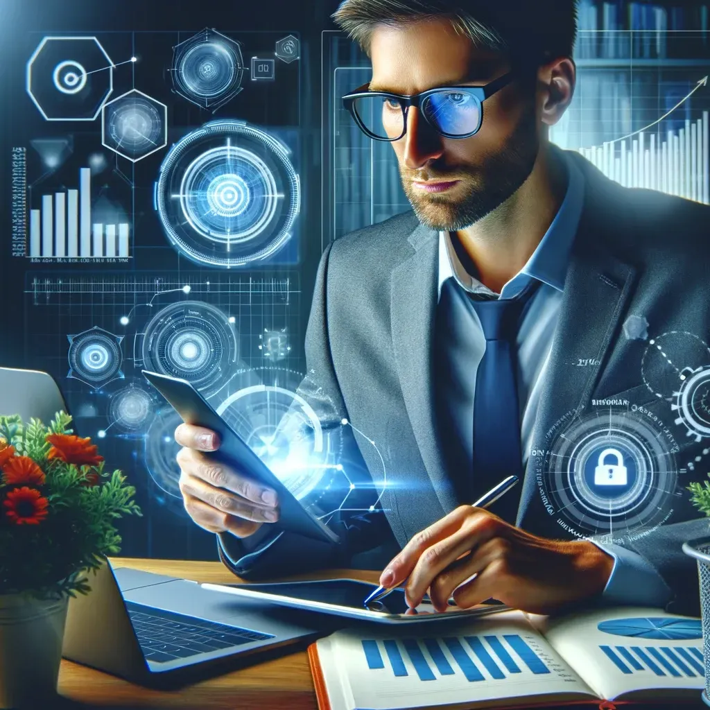 Marketer analyzing niche website marketing strategies on a computer