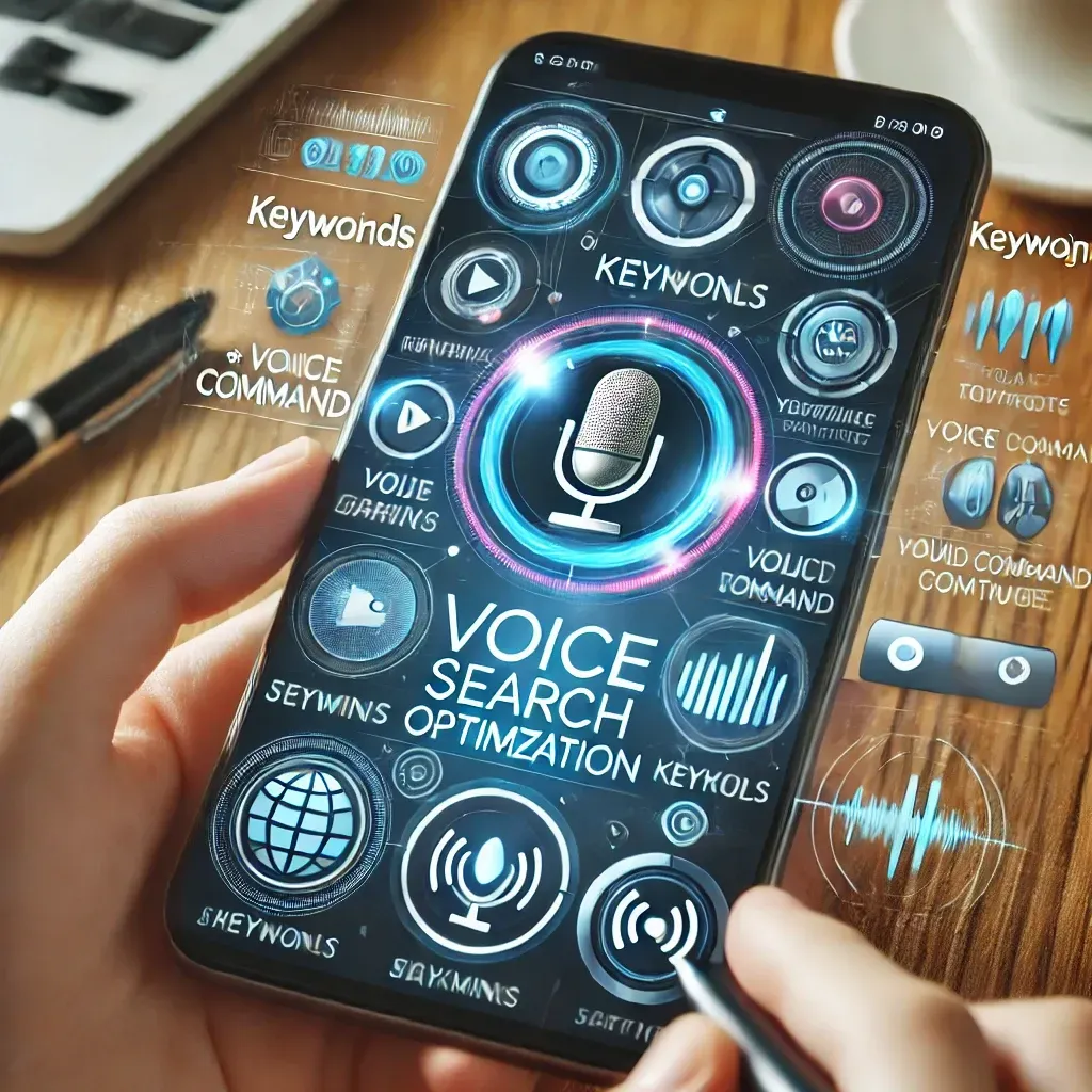 Voice search optimization interface on a smartphone