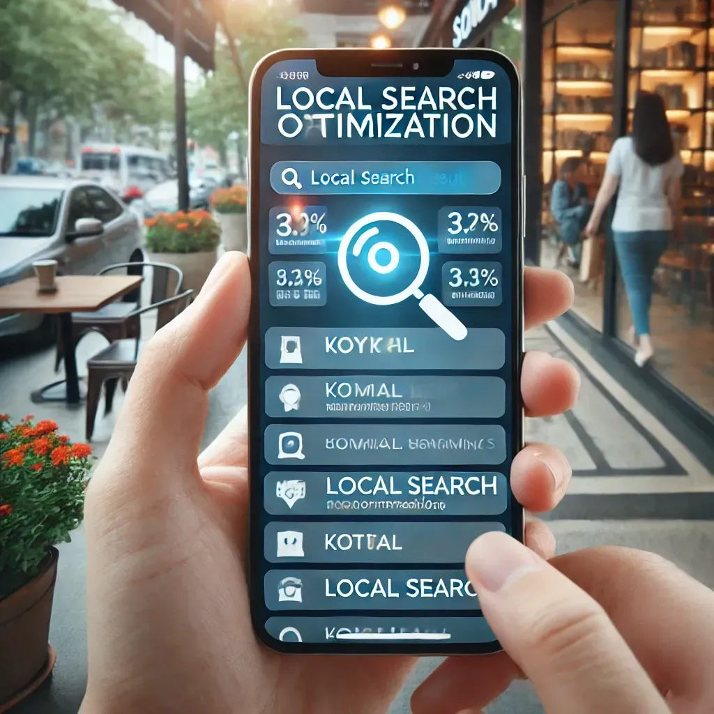 Local search optimization interface on a smartphone