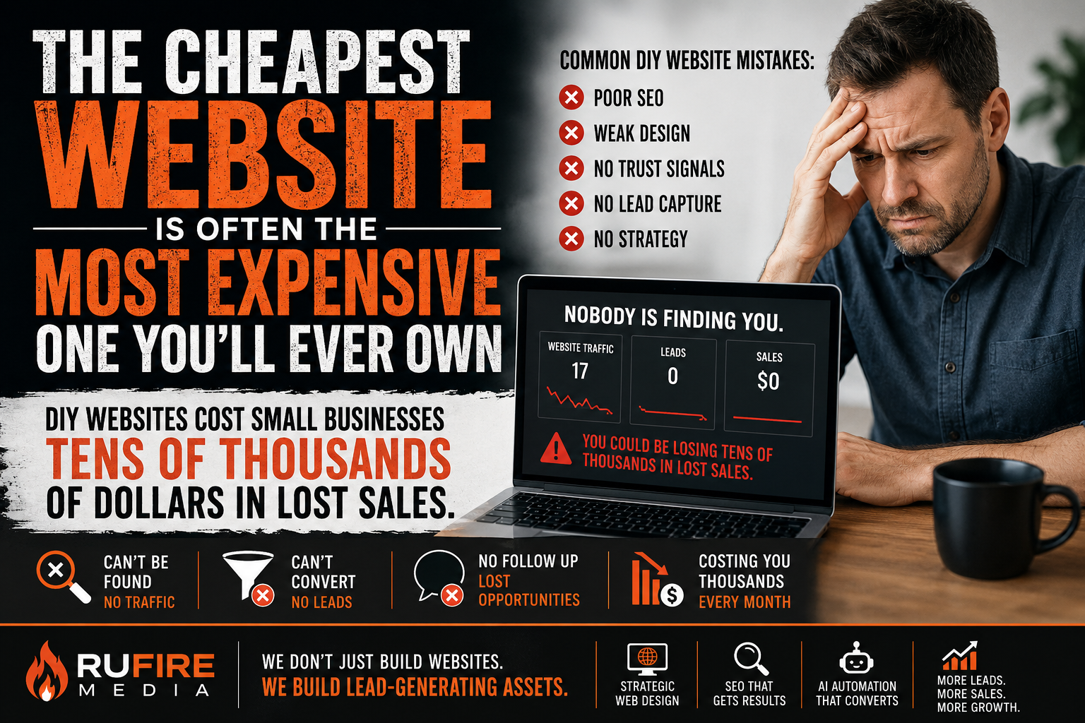 DIY website mistakes costing small businesses thousands of dollars in lost sales due to poor SEO, we