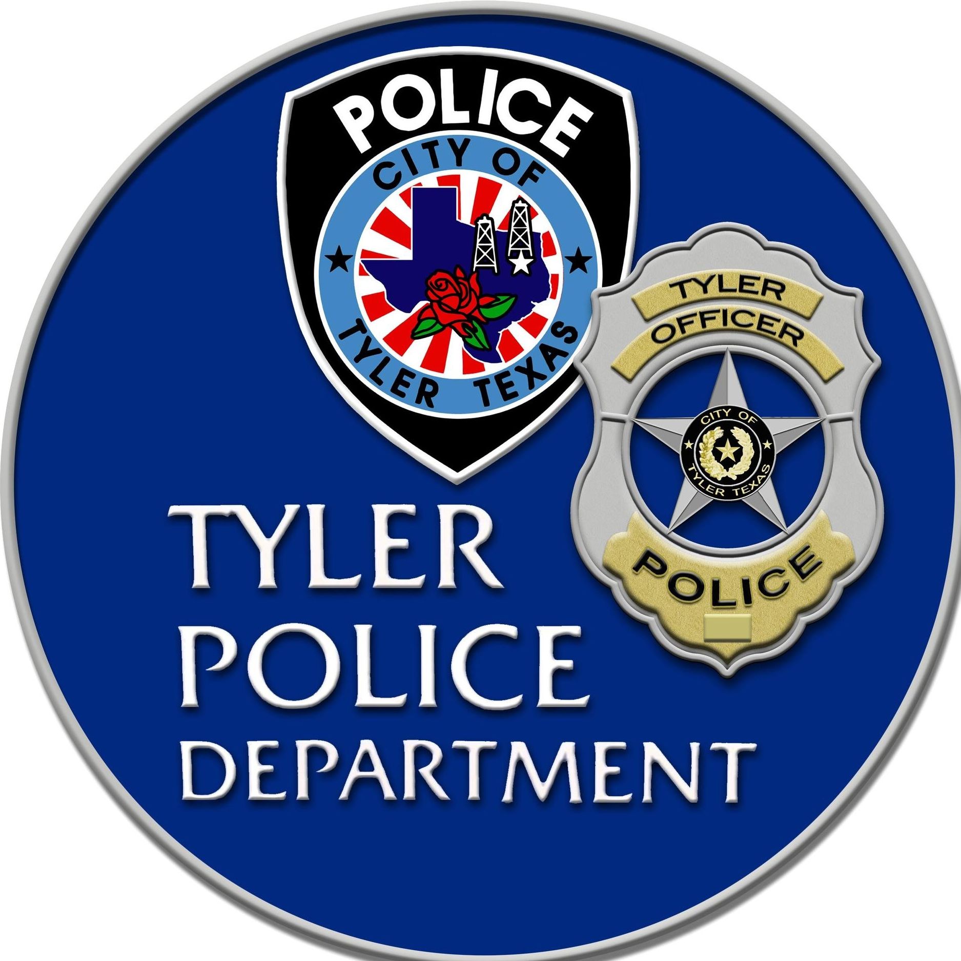 A logo for the tyler police department in texas