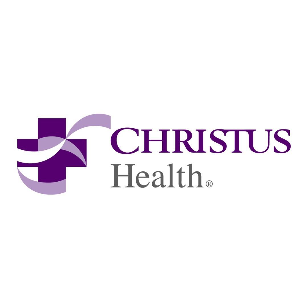 The logo for christus health has a purple cross on it.