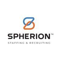 A logo for spherion staffing and recruiting.
