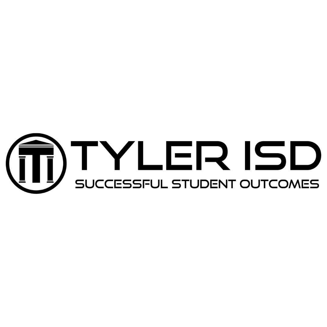 A black and white logo for tyler isd successful student outcomes.