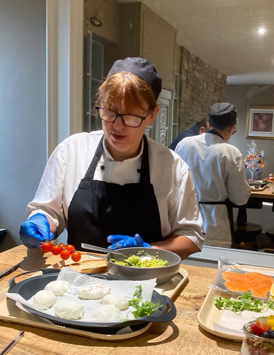 Chef action shot