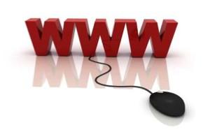 A computer mouse is connected to the word www