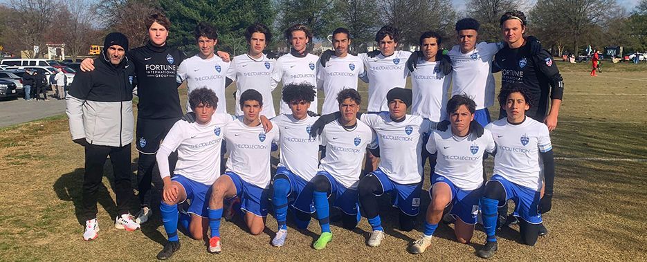 Miami Breakers FC 2012 White celebrating Champions of the 2023 United Soccer Cup & Showcase