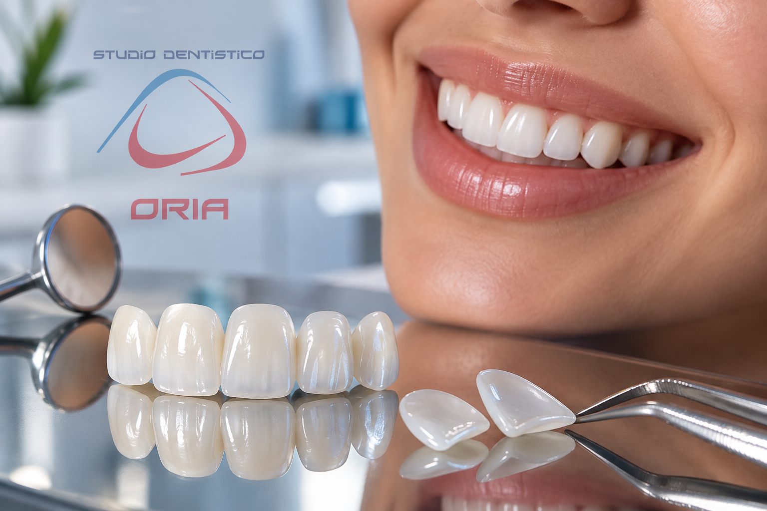 Faccette in ceramica su denti anteriori, trattamento di estetica dentale a Torino