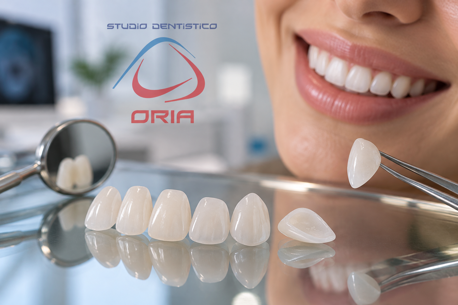 Faccette dentali in ceramica applicate sui denti anteriori: trattamento di estetica dentale a Torino