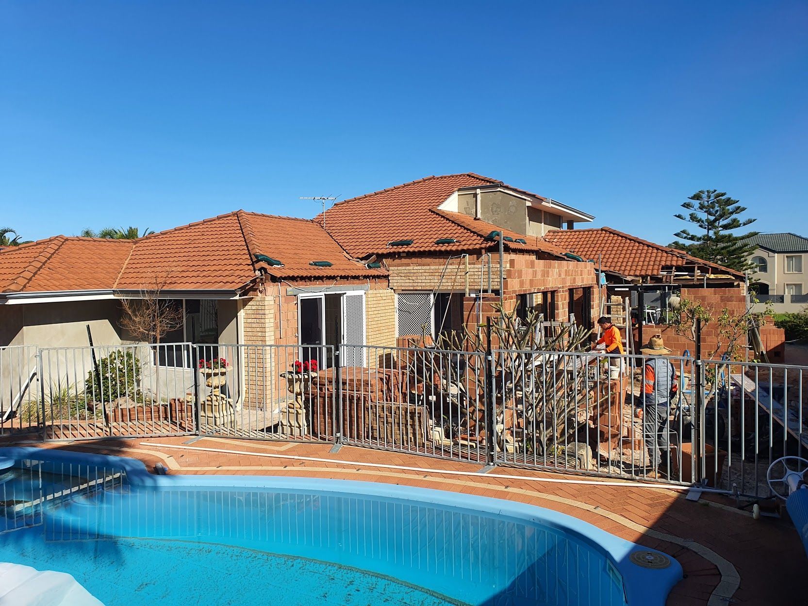 House extension in Perth during construction..