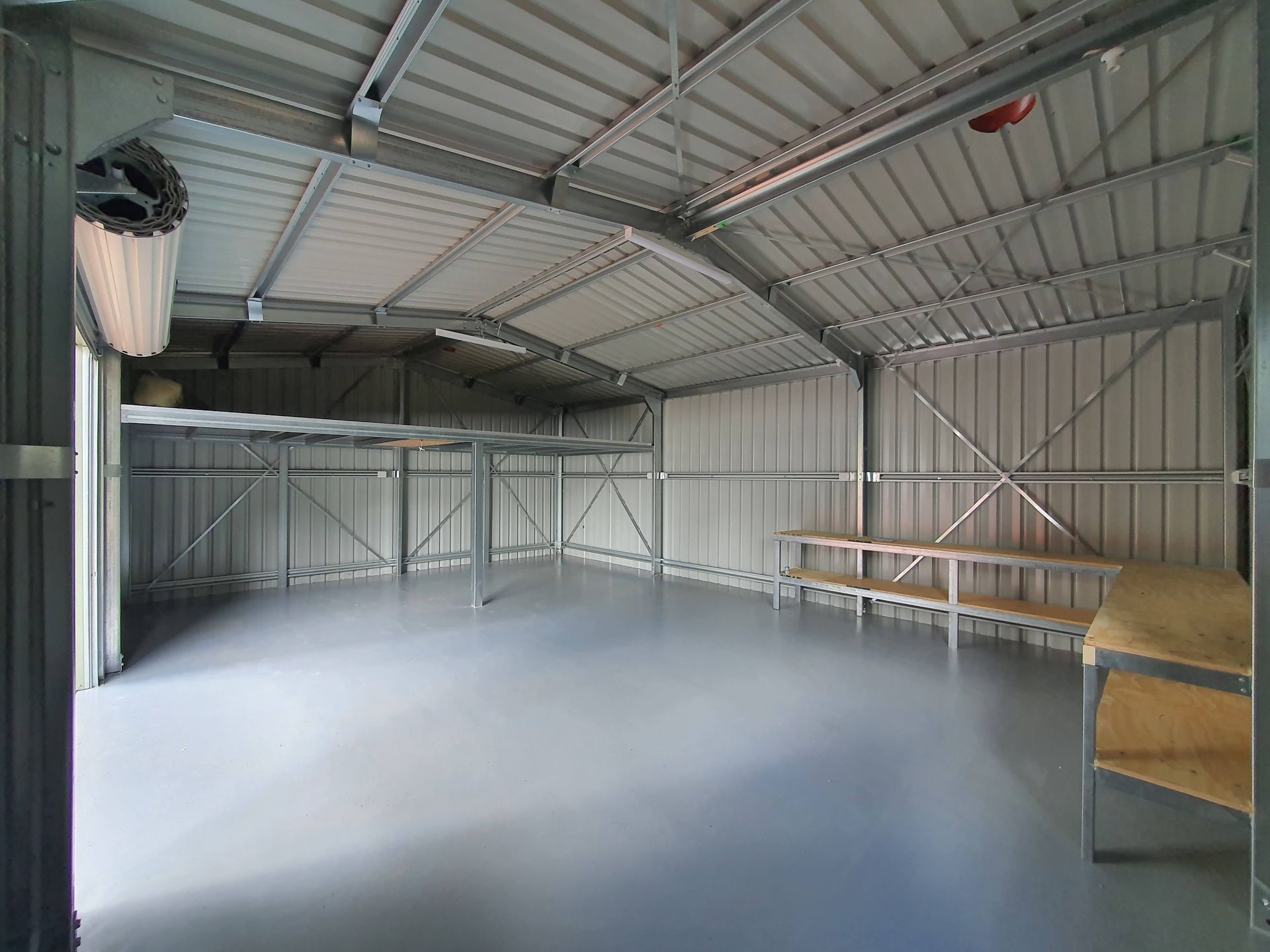Custom colorbond shed build in Perth.