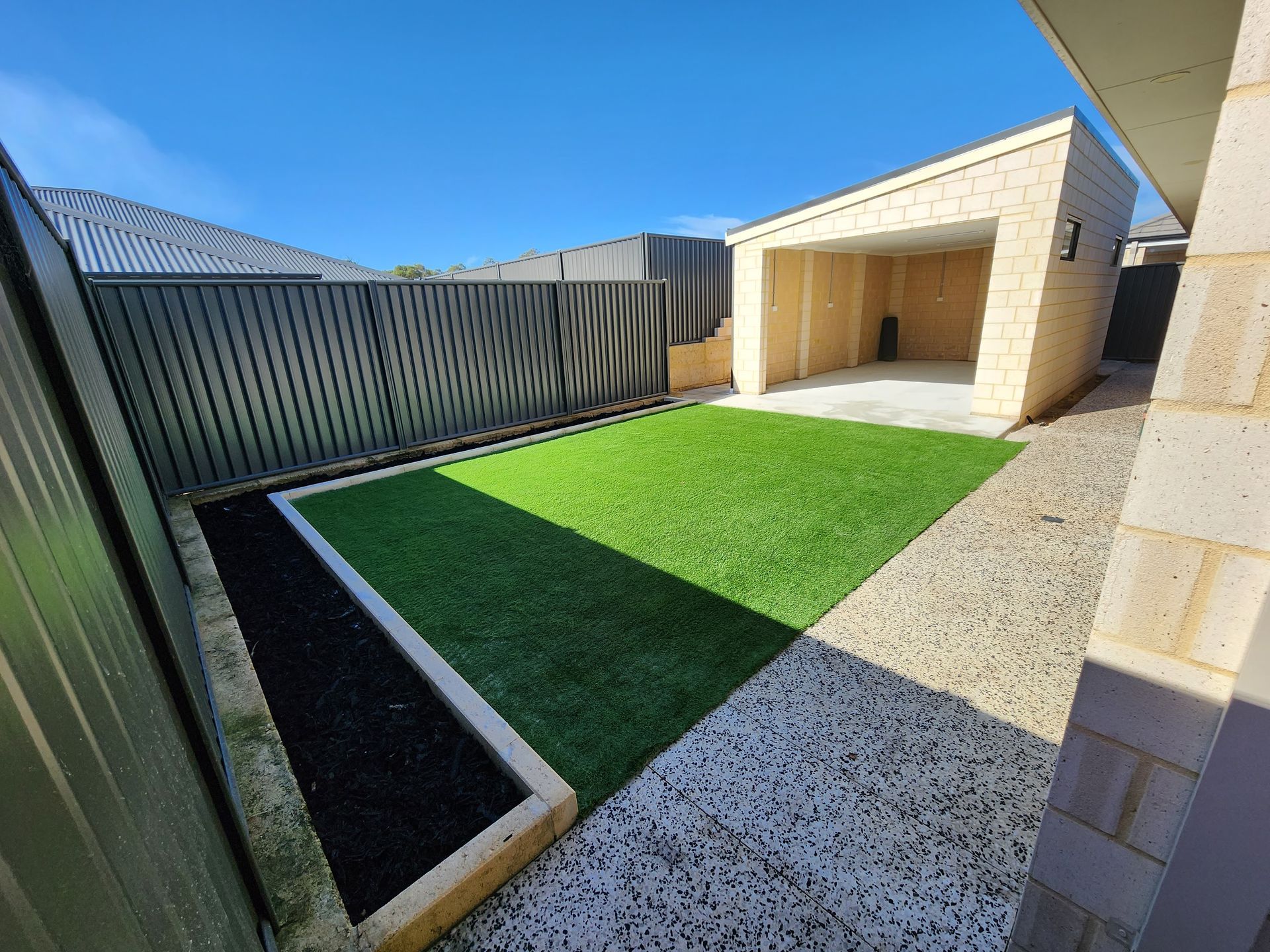 Custom brick shed build in Perth.