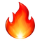 Red and orange flame icon with bright yellow center