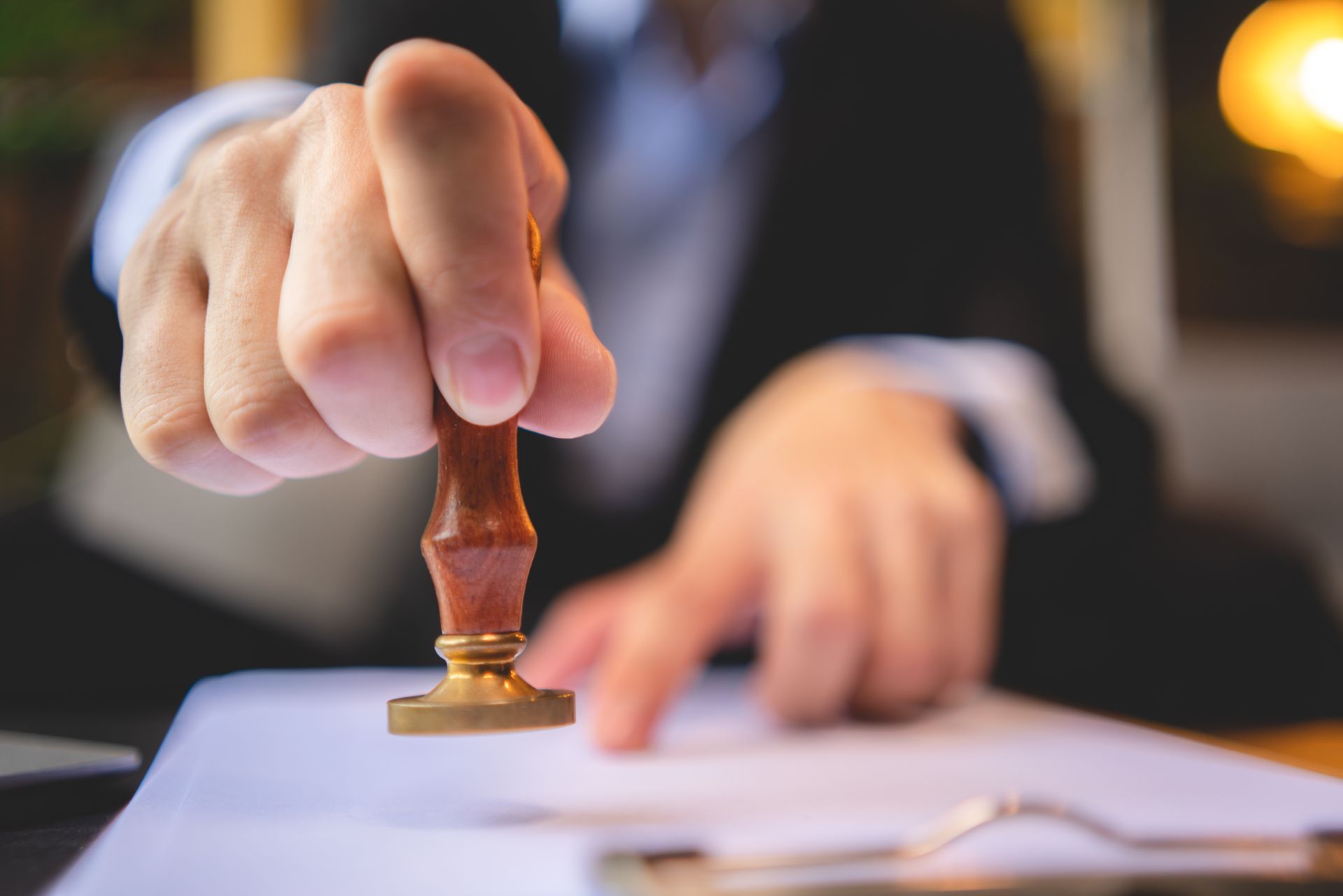 Notary Stamp on the Document