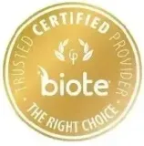 Gold Biote Certified Provider badge, with text